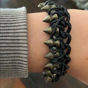 Chain stud and rope bracelet